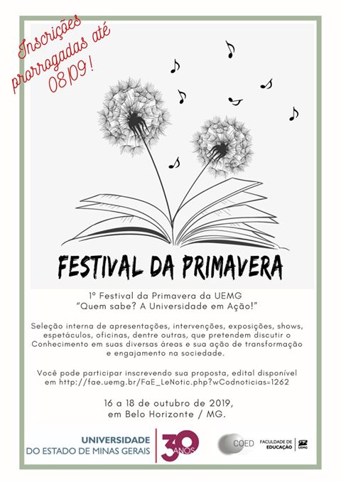 fae festival primavera inscricoes prorrogadas