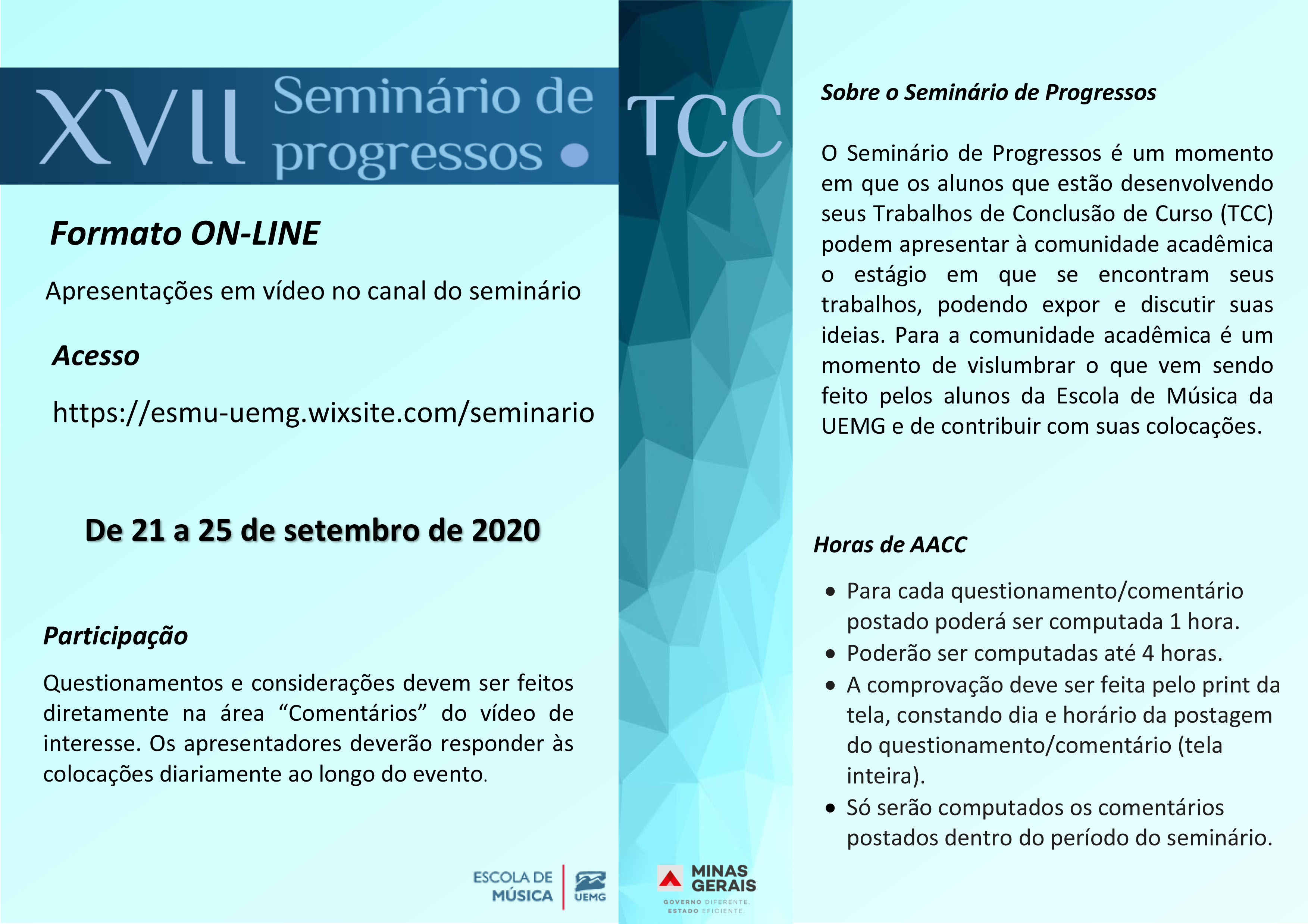 XVII Seminário de Progressos 2020