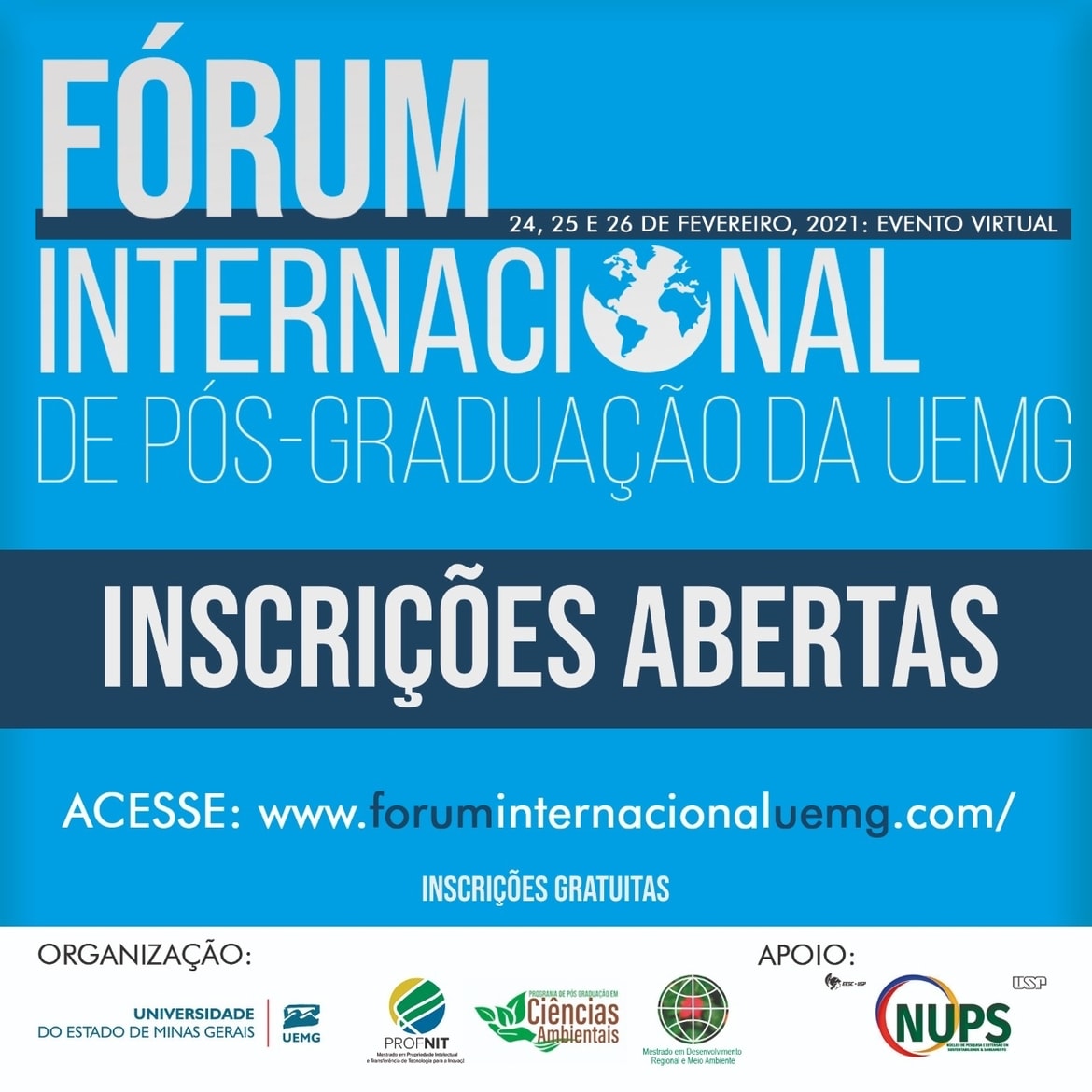 1° Fórum Internacional de Pós-Graduação da UEMG