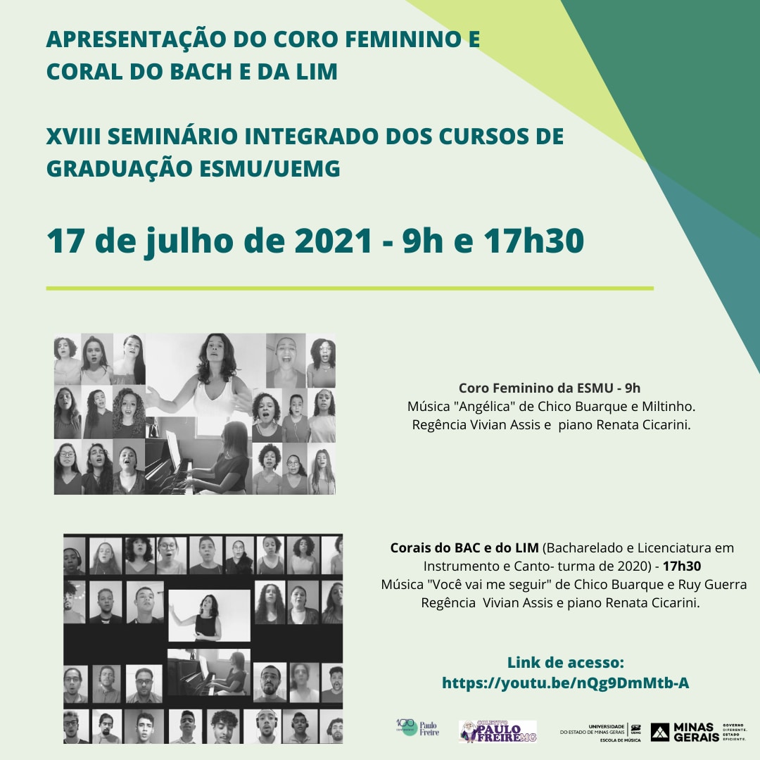 [Centenário Paulo Freire] Escola de Música | XVII Seminário Integrado dos Cursos de Graduação