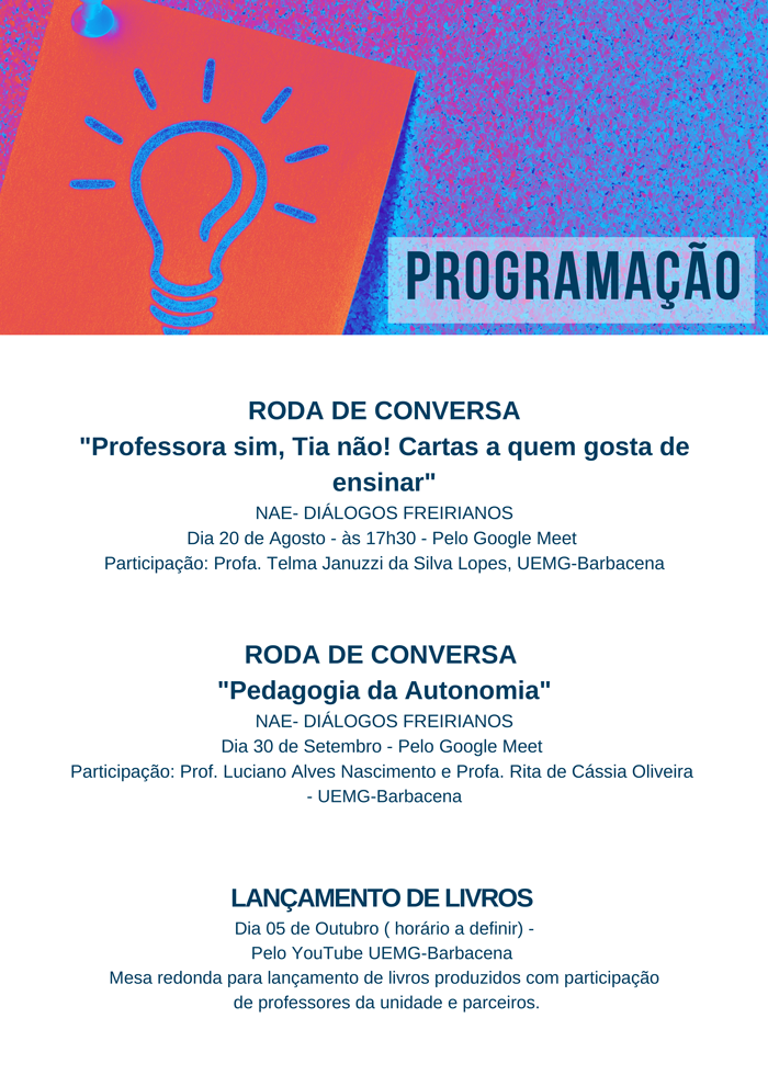 [Centenário Paulo Freire] Unidade Barbacena | Roda de Conversa | Pedagogia da Autonomia